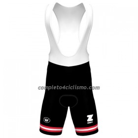 Pantaloncino con bretelle 2023 Fenix-Deceuninck Campione Di Austria Rosso Bianco